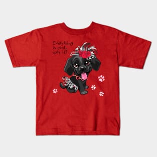 dog Labrador Retriever in skirt and hat Kids T-Shirt